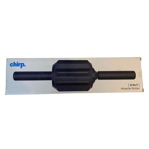 Chirp 3-in-1 Muscle Roller Interchangeable Wheel‎ System Black Recovery Tool NEW